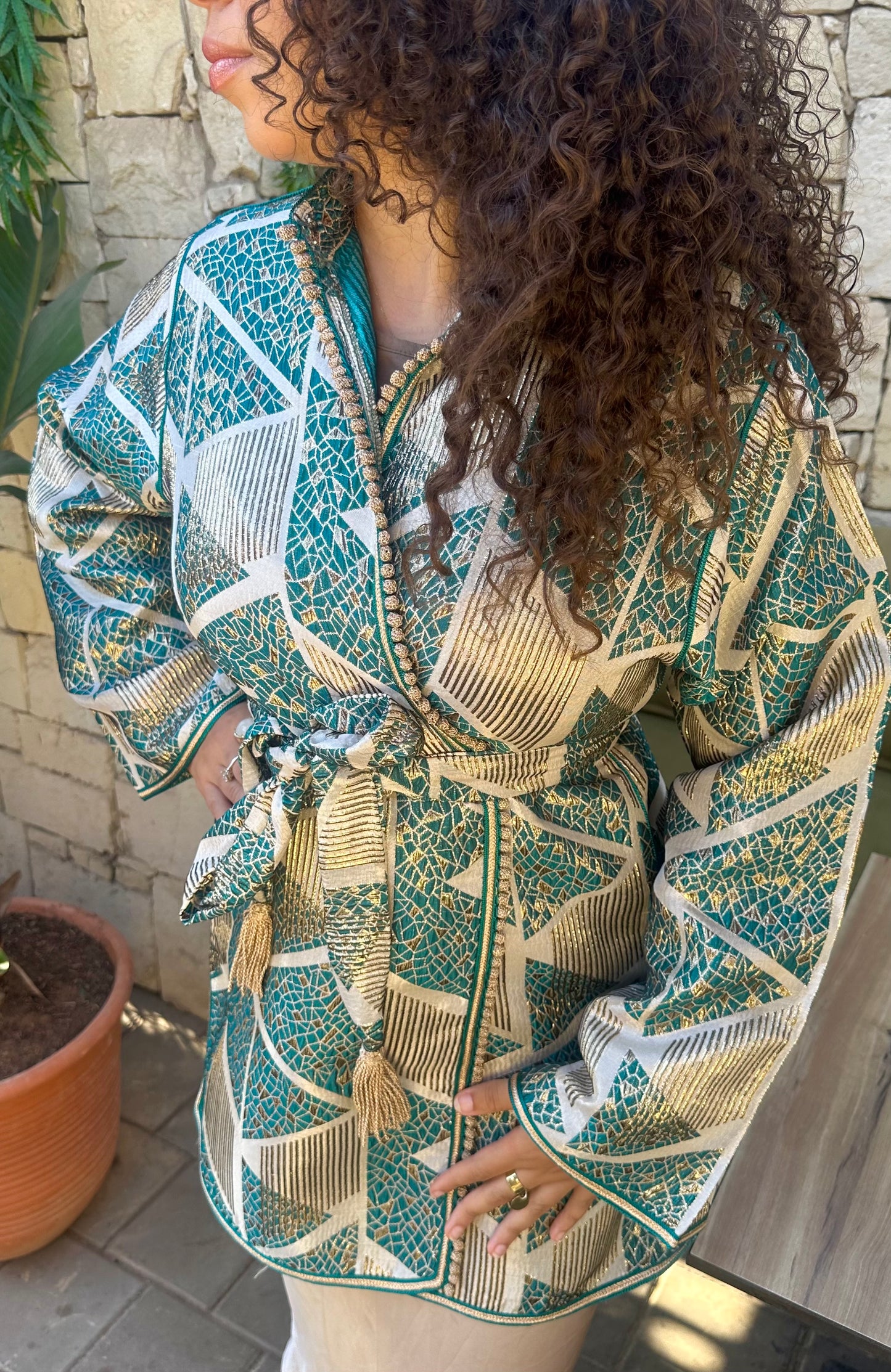 Kimono Brocard Emeraude