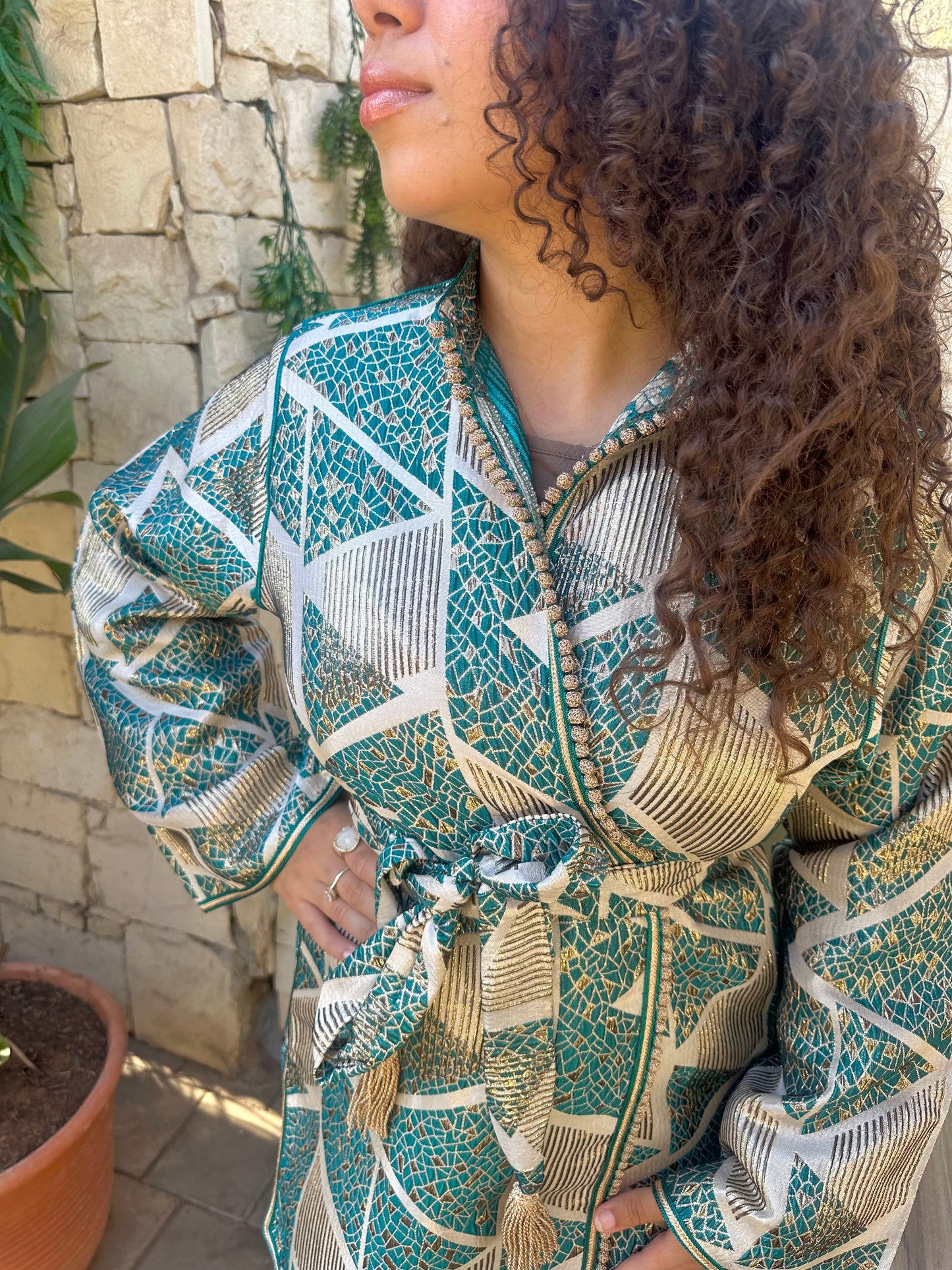 Kimono Brocard Emeraude