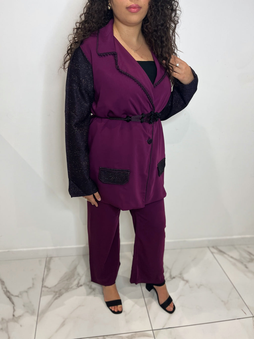 Tailleur Beldi Prune